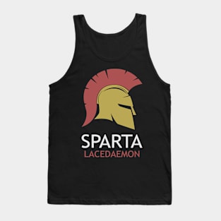 Sparta Lacedaemon Spartan Helmet Symbol Tank Top